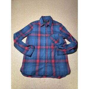 DAKINE WOMEN'S CANTERBURY FLANNEL LONG SLEEVE SHIRT CHILL BLUE PLAID Size M C1